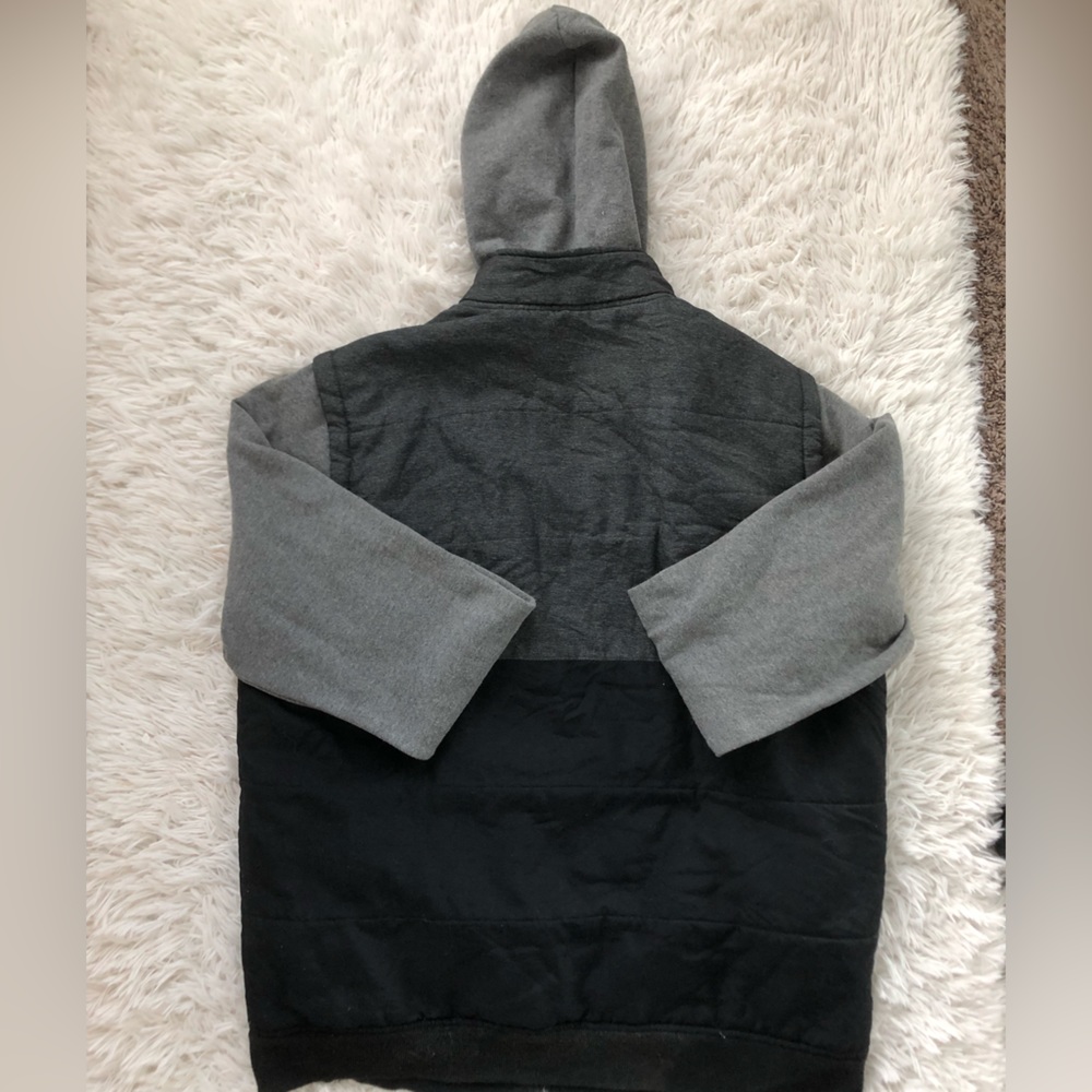 RVCA Men’s Black and Grey Vest Jacket Long Sleeve W/ Hood Size XXL - Picture 5 of 8